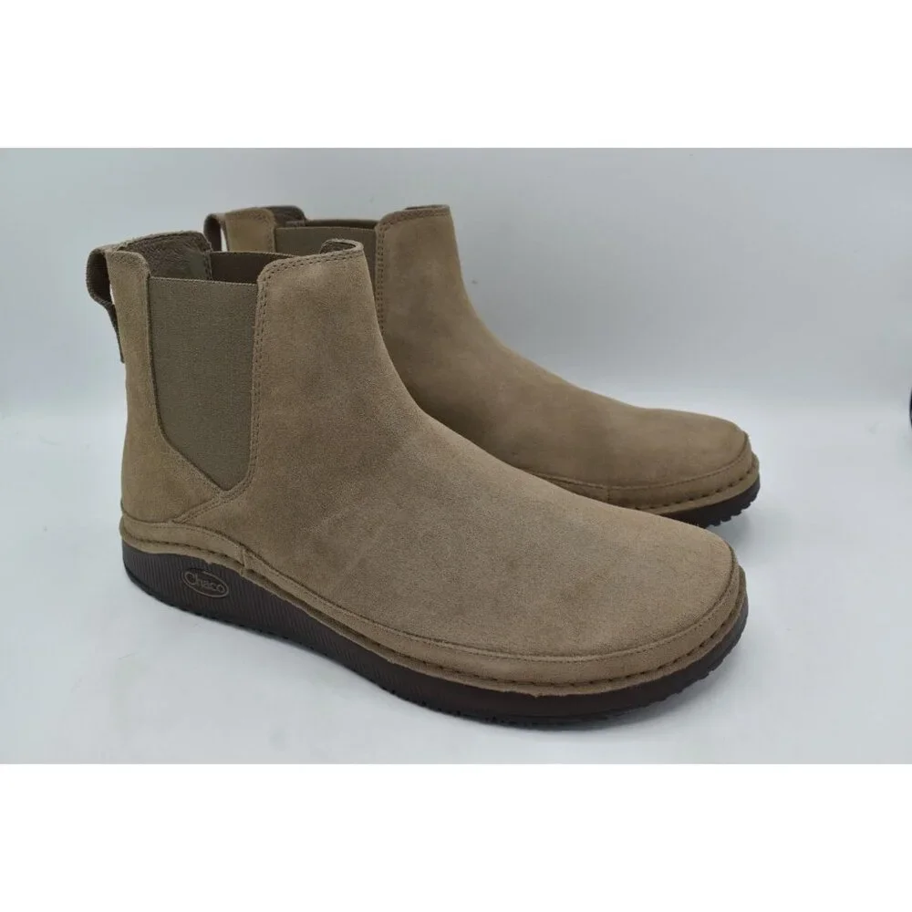 Chaco Mens Size 8 Poania Earth Brown Suede‎ Chelsea Boots Shoes